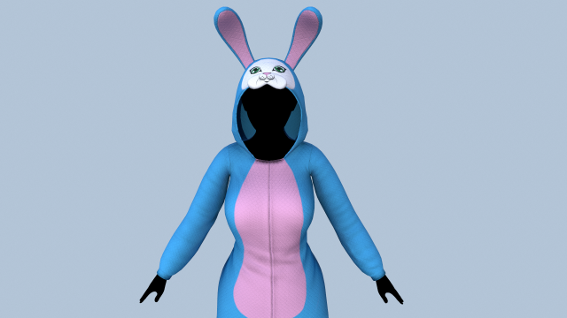 kigurumi bunny Modello 3D .c4d .max .obj .3ds .fbx .stl .blend 