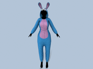 kigurumi bunny Modello 3D