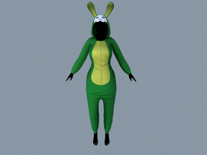 kigurumi bunny 3 Modelo 3D