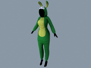 kigurumi bunny 3 Modelo 3D