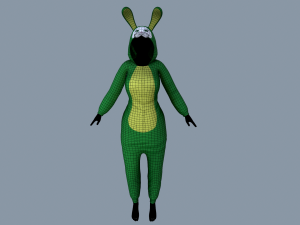kigurumi bunny 3 Modelo 3D
