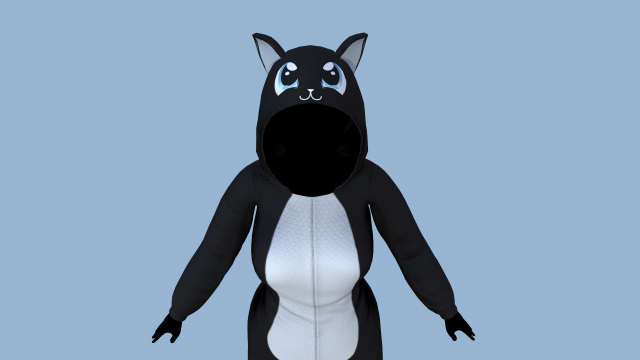 kigurumi cat 2 Modelo 3D .c4d .max .obj .3ds .fbx .stl .blend 
