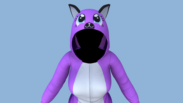 kigurumi cat 4 3D 模型 .c4d .max .obj .3ds .fbx .stl .blend 