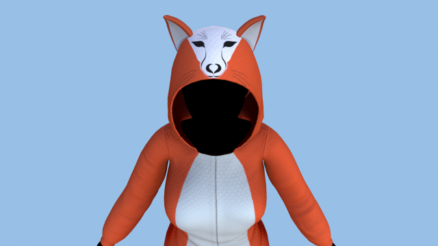 kigurumi fox 3D Model .c4d .max .obj .3ds .fbx .stl .blend 