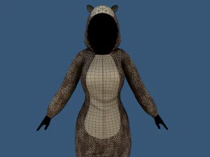 leopardo kigurumi Modello 3D