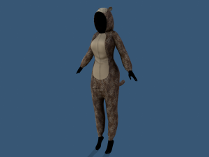 kigurumi leopard 3D Model