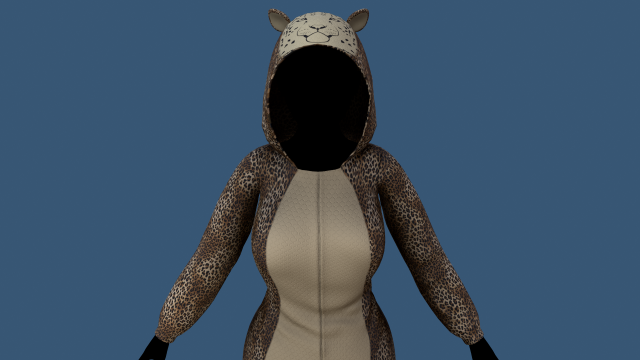 kigurumi leopard 3D Model .c4d .max .obj .3ds .fbx .stl .blend 