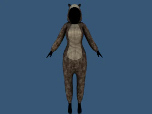 leopardo kigurumi Modello 3D