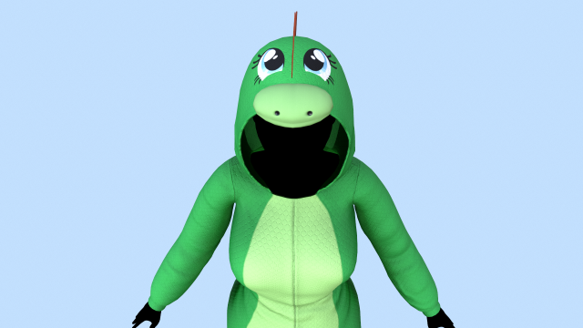 kigurumi dragon Modelo 3D .c4d .max .obj .3ds .fbx .stl .blend 