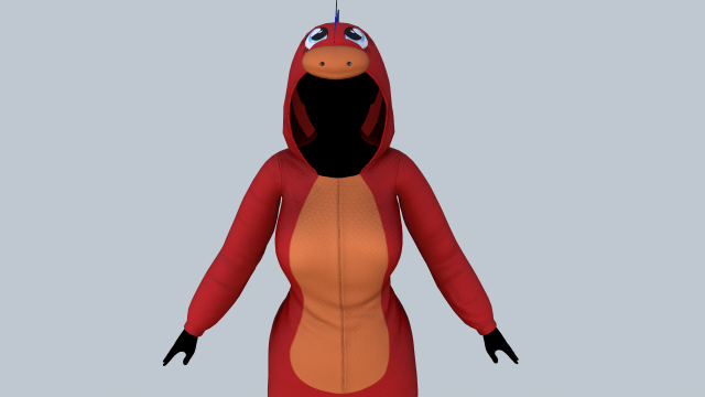 kigurumi dragon 2 Modelo 3D .c4d .max .obj .3ds .fbx .stl .blend 