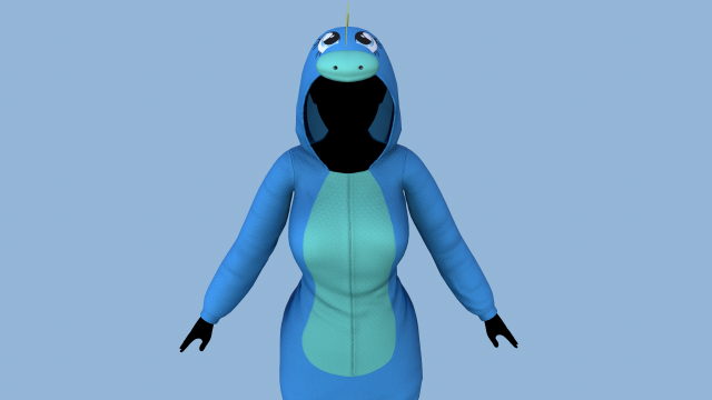 kigurumi dragon 3 Modelo 3D .c4d .max .obj .3ds .fbx .stl .blend 