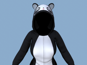 kigurumi panda 3D-Modell