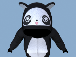 kigurumi panda 3D-Modell