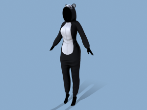 kigurumi panda 3D-Modell