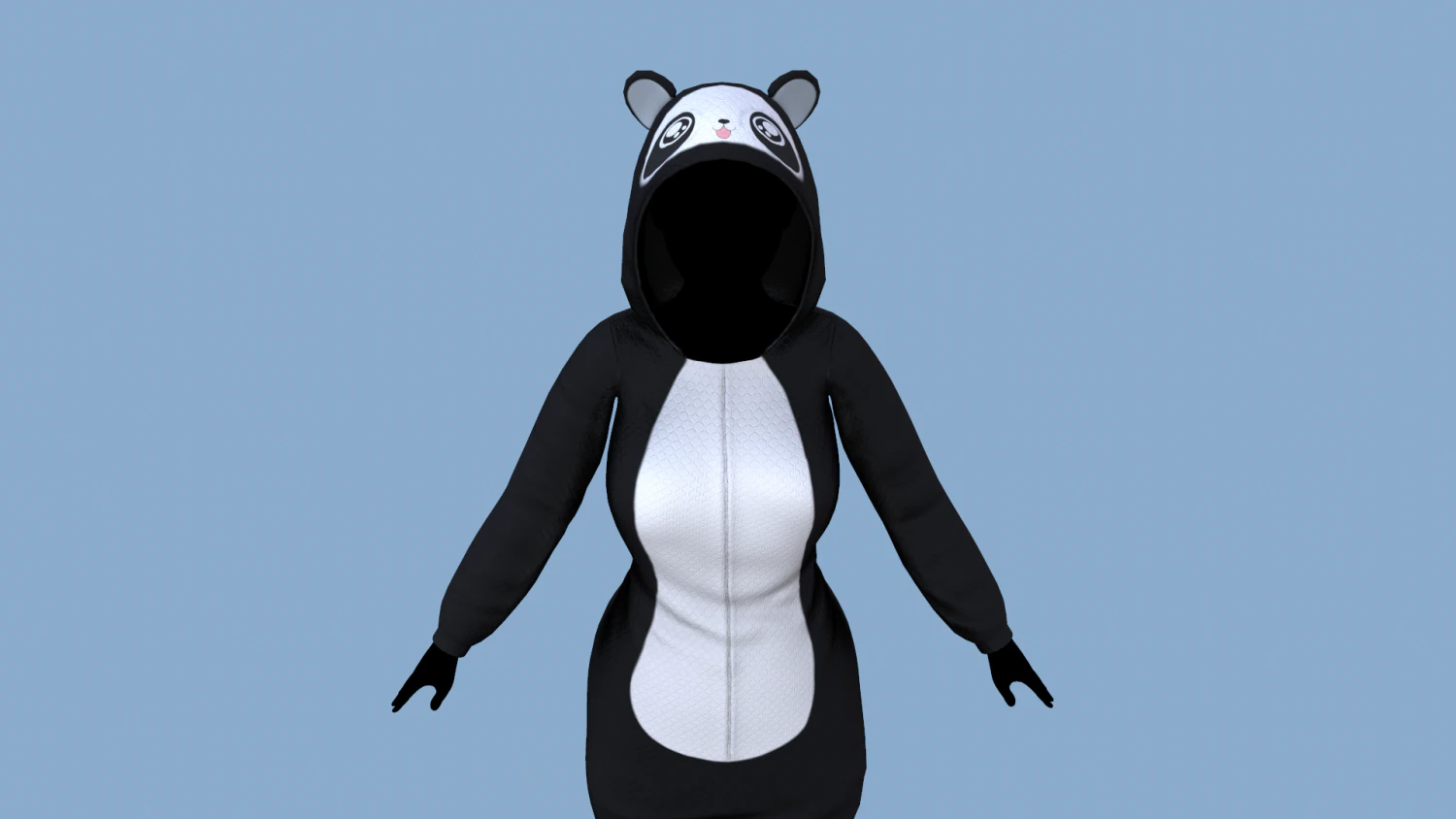 kigurumi panda 3D Model .c4d .max .obj .3ds .fbx .stl .blend