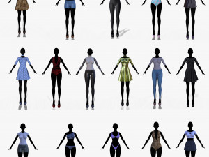 womens clothing megapack 16 volume 1 3D मॉडल
