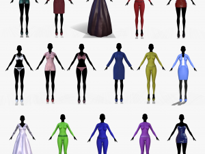womens clothing megapack volume 2 3D 모델