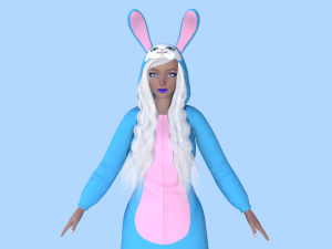 girl kigurumi bunny 3D Модель
