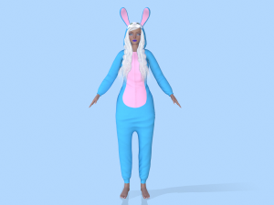 girl kigurumi bunny Modelo 3D