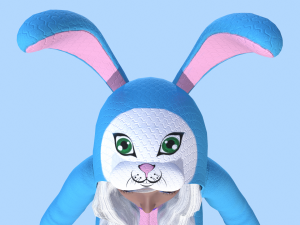 girl kigurumi bunny Modelo 3D