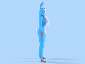 girl kigurumi bunny Modelo 3D