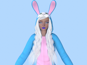 girl kigurumi bunny Modelo 3D