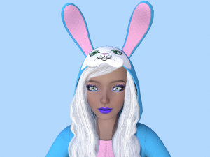 girl kigurumi bunny Modelo 3D