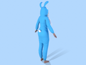 girl kigurumi bunny Modelo 3D