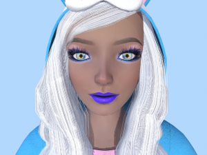 girl kigurumi bunny Modelo 3D