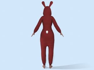 girl kigurumi bunny 2 3Dモデル