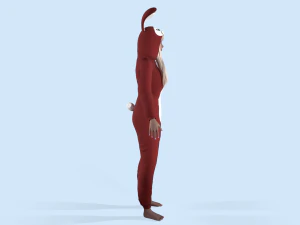 menina coelho kigurumi 2 Modelo 3D