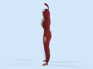 menina coelho kigurumi 2 Modelo 3D