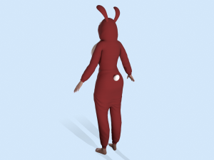 girl kigurumi bunny 2 3Dモデル