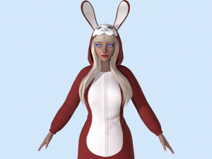 girl kigurumi bunny 2 3D Модель
