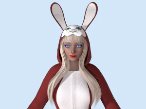 menina coelho kigurumi 2 Modelo 3D