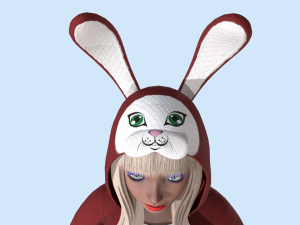 girl kigurumi bunny 2 3Dモデル