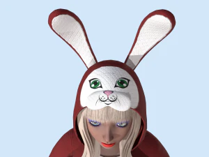 menina coelho kigurumi 2 Modelo 3D