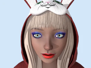 menina coelho kigurumi 2 Modelo 3D