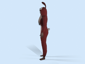 girl kigurumi bunny 2 3Dモデル