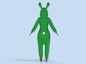 girl kigurumi bunny 3 Model 3D