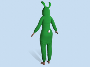 girl kigurumi bunny 3 Model 3D