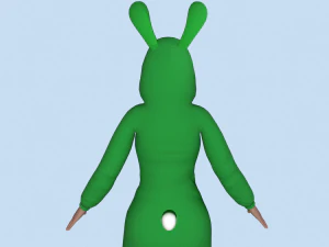 girl kigurumi bunny 3 3D Model