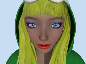 girl kigurumi bunny 3 Model 3D