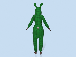girl kigurumi bunny 3 Model 3D