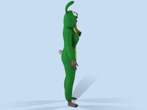 girl kigurumi bunny 3 Model 3D
