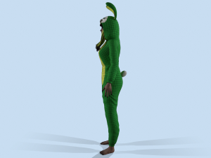 girl kigurumi bunny 3 Model 3D