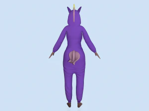 girl kigurumi unicorn 3D Model