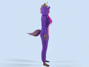 girl kigurumi unicorn 3D Model