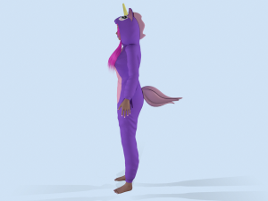 girl kigurumi unicorn 3D Model
