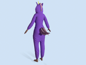 girl kigurumi unicorn 3D Model